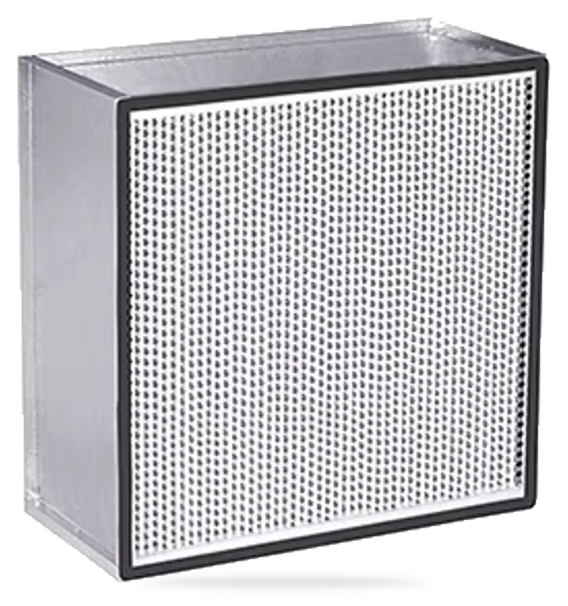 Filtro absoluto HEPA en caja metálica con media filtrante plisada
