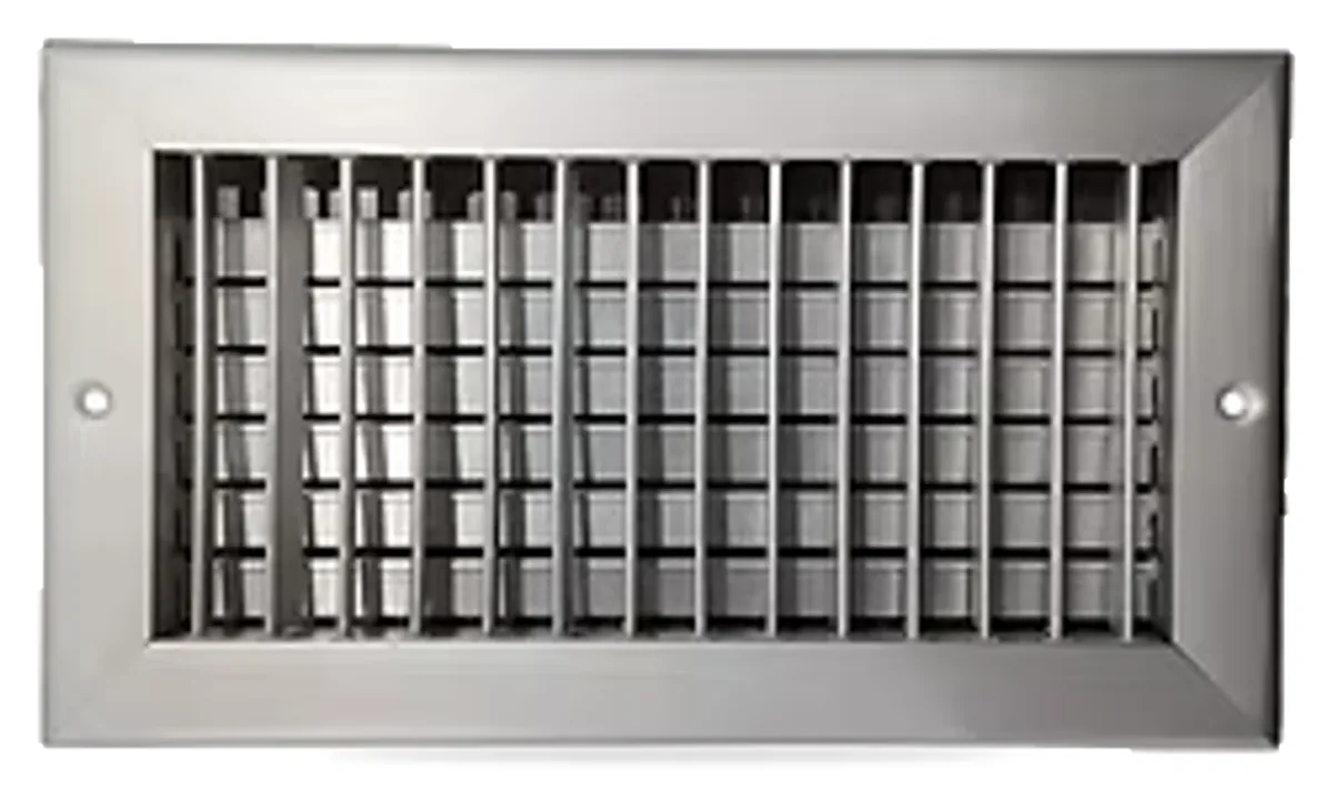 Rejilla de suministro de aluminio con doble juego de aletas, horizontales y verticales